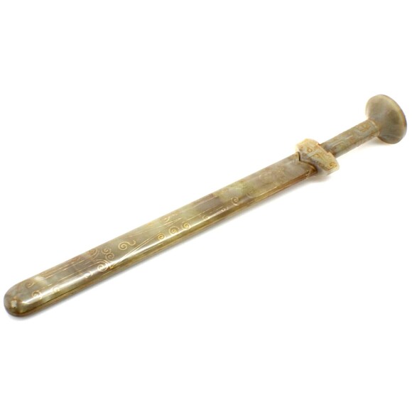 ⚔️  Jade Sword With Jade Scabbard Green 23.5” Good Condition ⚔️ - Picture 6 of 15